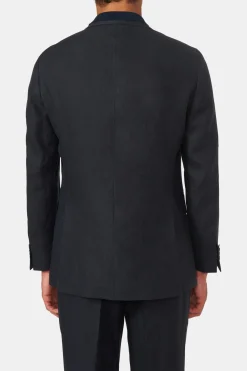 Regular Fit Double Breasted Microstructure Blazer