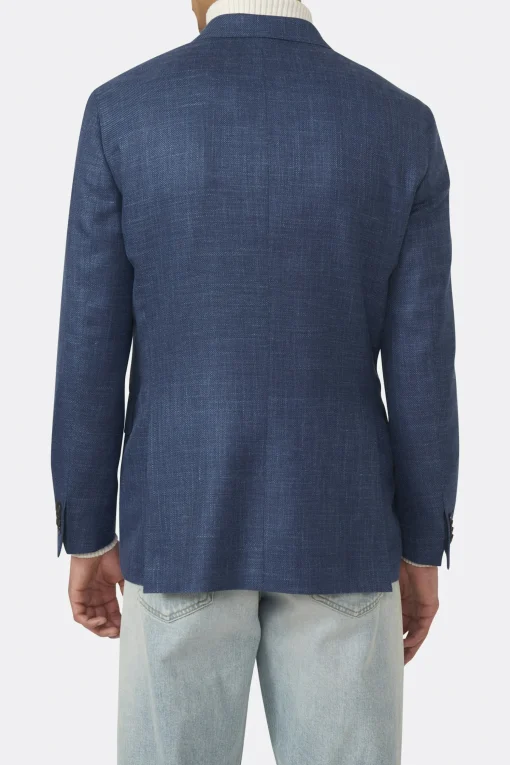 Regular Fit Double Breasted Microstructure Blazer
