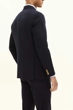 Regular Fit Double Breasted Microstructure Blazer