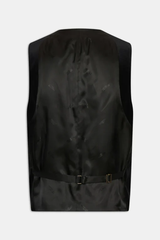 Regular Fit Double Breasted Velvet Waistcoat