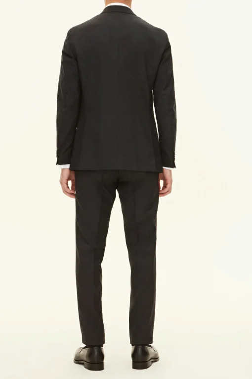 Regular Fit Double Breasted Microstructure Suit