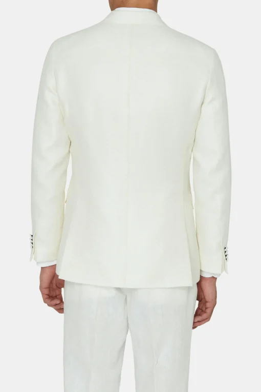 Regular Fit Double Breasted Microstructure Blazer