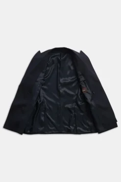 Regular Fit Double Breasted Microstructure Blazer