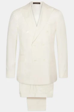 Regular Fit Double Breasted Birdseye Suit