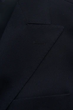 Regular Fit Double Breasted Microstructure Blazer