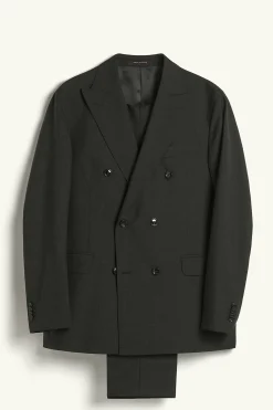 Regular Fit Double Breasted Microstructure Suit