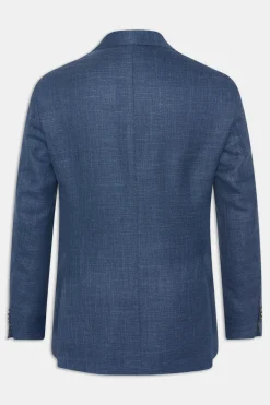 Regular Fit Double Breasted Microstructure Blazer