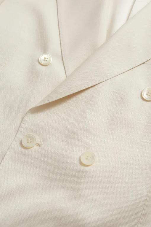 Regular Fit Double Breasted Birdseye Suit