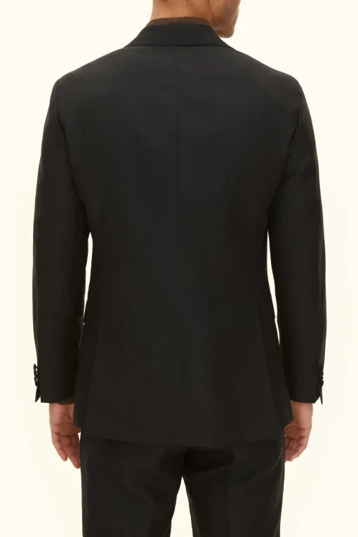 Regular Fit Double Breasted Microstructure Blazer
