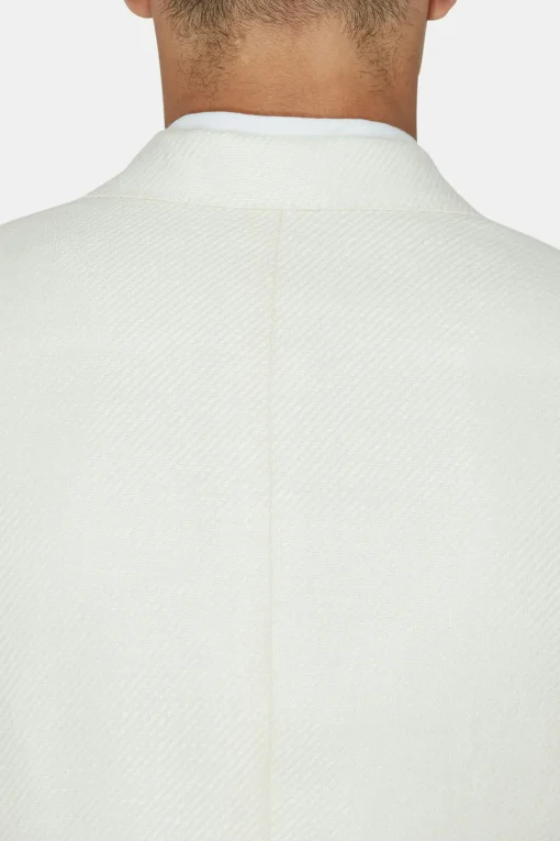 Regular Fit Double Breasted Microstructure Blazer