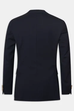 Regular Fit Double Breasted Microstructure Blazer