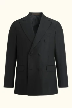 Regular Fit Double Breasted Microstructure Blazer