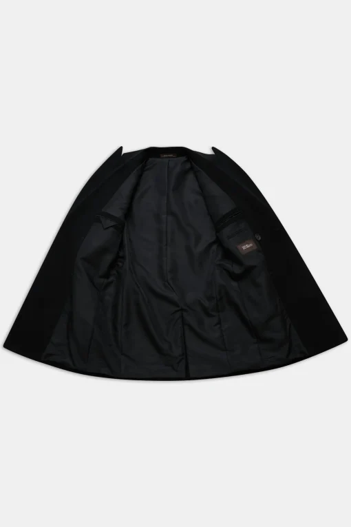 Regular Fit Double Breasted Brushed Wool Coat