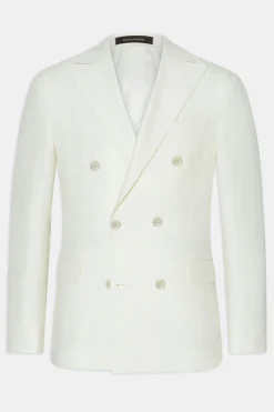 Regular Fit Double Breasted Microstructure Blazer