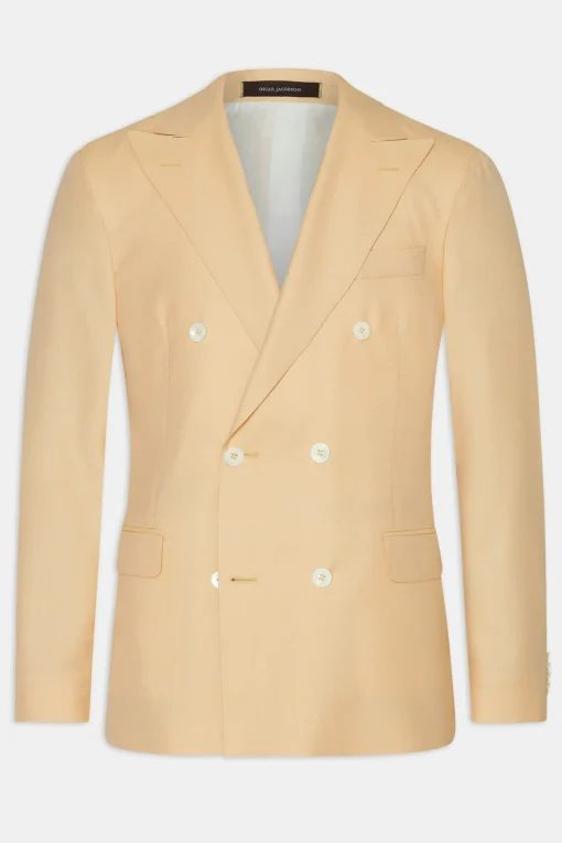 Regular Fit Double Breasted Microstructure Blazer