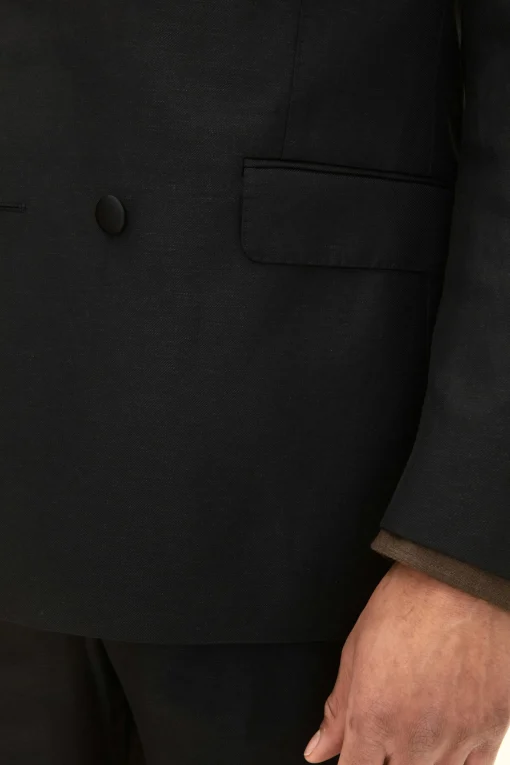 Regular Fit Double Breasted Microstructure Blazer