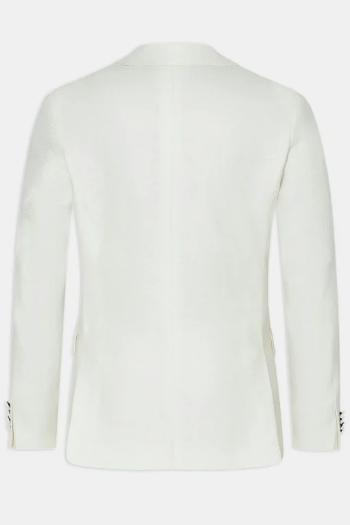 Regular Fit Double Breasted Microstructure Blazer