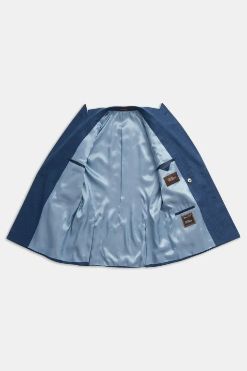 Regular Fit Double Breasted Microstructure Blazer