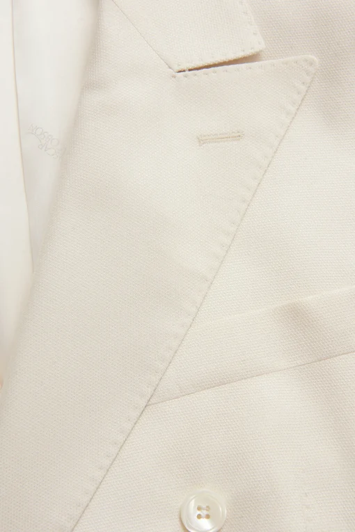 Regular Fit Double Breasted Birdseye Suit