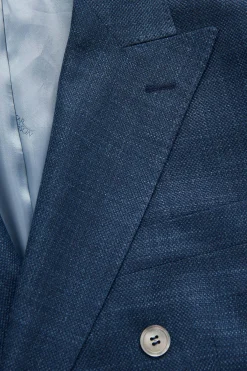 Regular Fit Double Breasted Microstructure Blazer