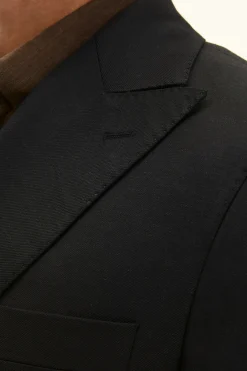 Regular Fit Double Breasted Microstructure Blazer