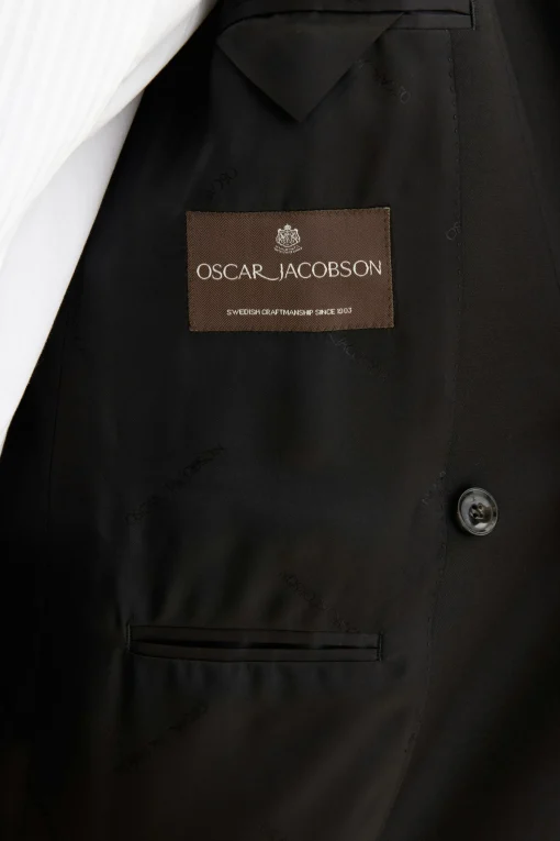 Regular Fit Double Breasted Microstructure Tuxedo Blazer