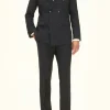 Regular Fit Dubbelknäppt Microstructure Suit