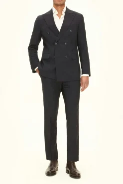 Regular Fit Dubbelknäppt Microstructure Suit