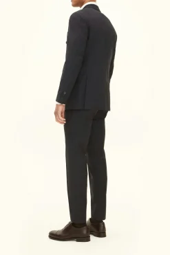 Regular Fit Dubbelknäppt Microstructure Suit