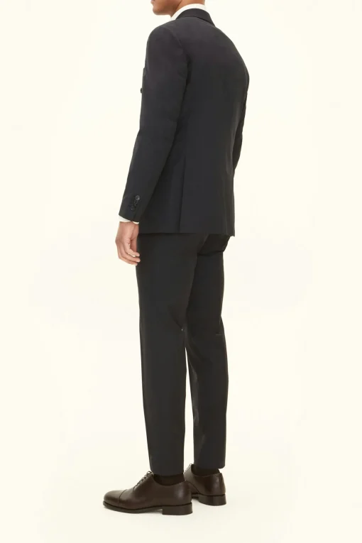 Regular Fit Dubbelknäppt Microstructure Suit