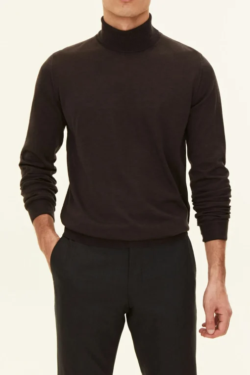 Regular Fit Extra Fine Merino Wool Rollneck