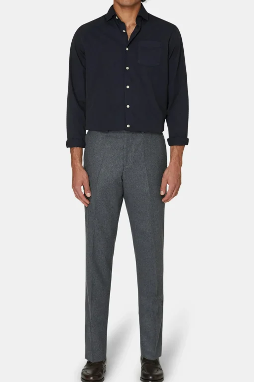 Regular Fit Flannel Trousers