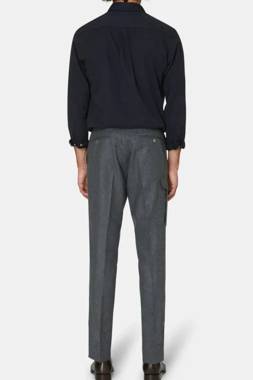 Regular Fit Flannel Trousers