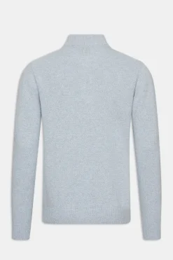Regular Fit Half Zip Melange Sweater