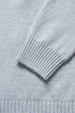 Regular Fit Half Zip Melange Sweater