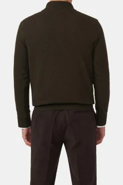 Regular Fit Half Zip Soft Wool Cashmere Sweater