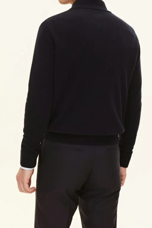 Regular Fit Half Zip Soft Wool Cashmere Sweater