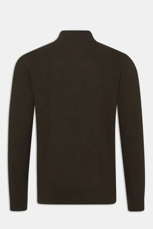Regular Fit Half Zip Soft Wool Cashmere Sweater