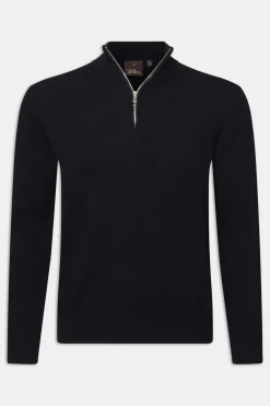 Regular Fit Half Zip Soft Wool Cashmere Sweater