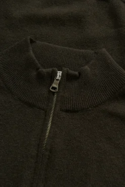 Regular Fit Half Zip Soft Wool Cashmere Sweater