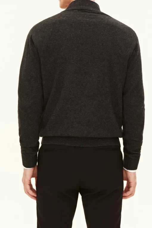 Regular Fit Half Zip Soft Wool Cashmere Sweater