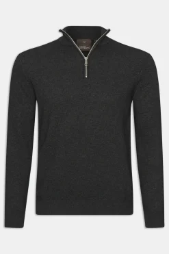 Regular Fit Half Zip Soft Wool Cashmere Sweater