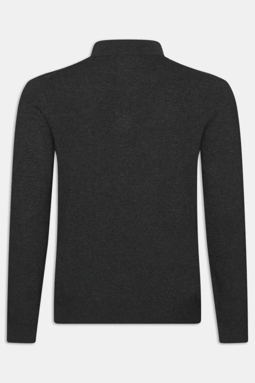 Regular Fit Half Zip Soft Wool Cashmere Sweater