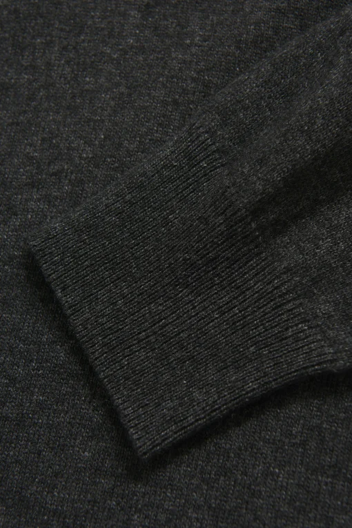 Regular Fit Half Zip Soft Wool Cashmere Sweater