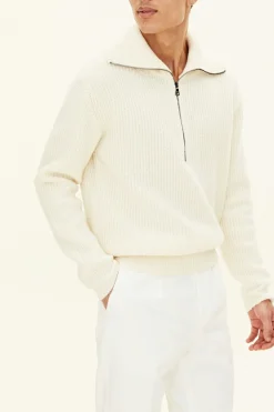 Regular Fit Heavy Knit Half Zip Sweater
