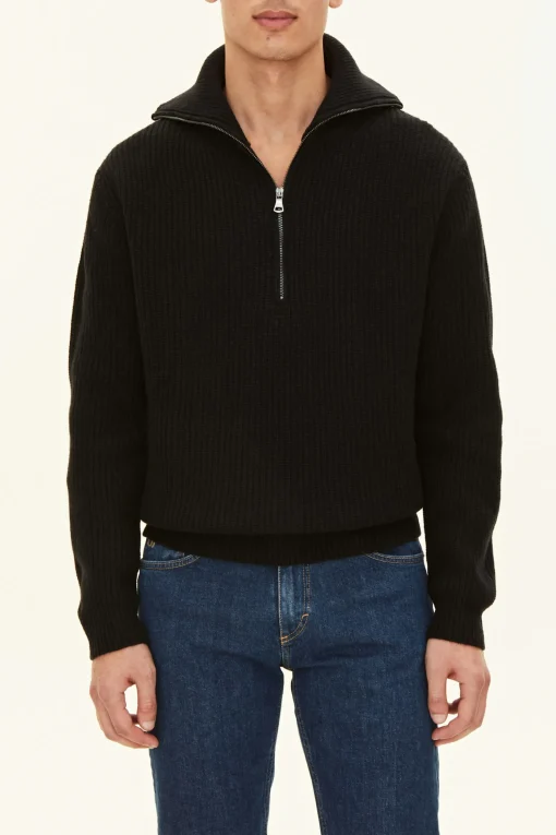 Regular Fit Heavy Knit Half Zip Sweater