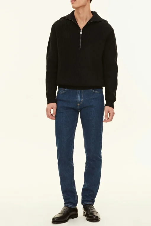 Regular Fit Heavy Knit Half Zip Sweater