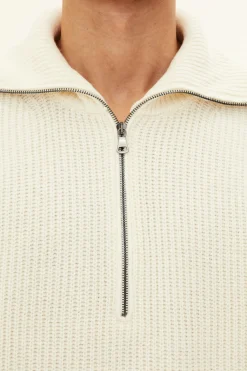 Regular Fit Heavy Knit Half Zip Sweater