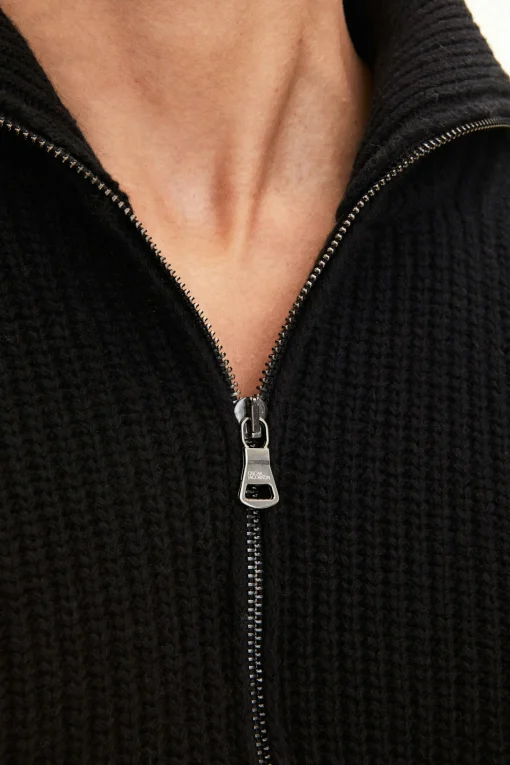 Regular Fit Heavy Knit Half Zip Sweater
