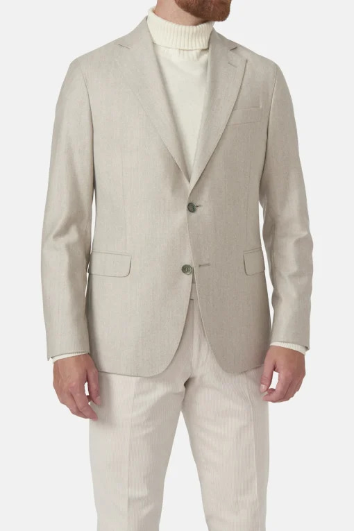 Regular Fit Herringbone Blazer